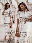 Chic Women's Shirt Dress with Stylish Pattern