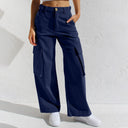 Wide-Leg Cargo Trousers with Ample Pockets