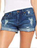Chic Destroyed Denim Shorts for Women