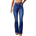 High-Waisted Women's Bootcut Jeans - Modern Wash Style