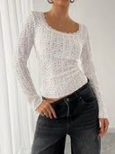 Romantic Women's Long-Sleeve Lace Top