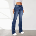 High-Waisted Flared Jeans for Women - Stretch Fit