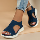 Women's Stylish Elastic Upper Sandals with Padded Footbed