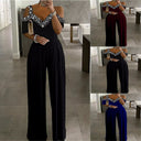 Chic Off-Shoulder Women's Jumpsuit with Glittering Décolleté for Events