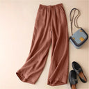 Chic Women's Pants with Elastic Waist and Pockets