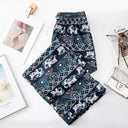 Colorful Elephant Pattern Women's Harem Pants