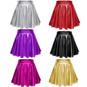 Women's Glossy Sheath Dress with Flared Hem