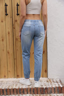 Women's Cargo Pants with Elastic Waist and Utility Pockets