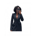 Chic Long Blazer with Slim Fit and Classic Style