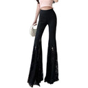 Ladies Flared Pants with Lace Details