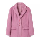 Wool Blazer with Fleece Finish for Women