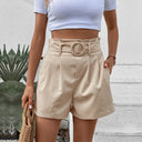 Chic High-Waist Shorts with Belt and Pleats