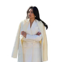 Asymmetrical Blazer with Decorative Collar for Women