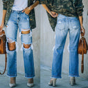 Chic Distressed Women's Denim Jeans