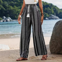 Chic Women's Palazzo Pants with Trendy Design and Stretch Waistband