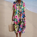 Vibrant Floral Summer Dress for Women