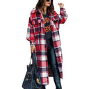 Chic Oversized Checkered Blouse for Women