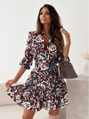 Floral Print Women's Short Sleeve Dress