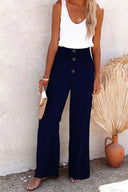 Chic Women's High-Cut Wide-Leg Summer Trousers
