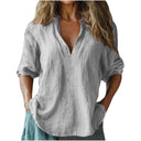 Chic Women's Linen Blouse for Everyday Wear
