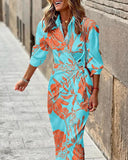 Chic Women's Maxi Dress with Asymmetrical Design and Trendy Stripes