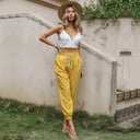 Jersey Jogging Pants for Women with Elastic Waist and Pocket Convenience