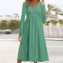 Chic Long Sleeve Cross Design Dress