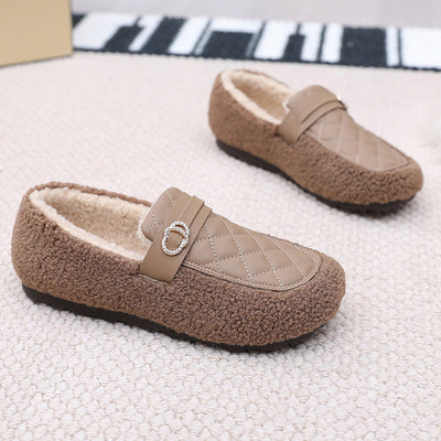 Chic Women's House Slippers with Buckle Design