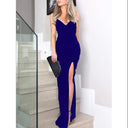 Stunning Evening Dress with Side Slit and Chic Neckline