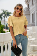 Lace-Patterned Women's Top with Flowing Design
