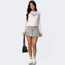 Trendy Women's Denim Skirt with Fun Pockets