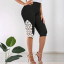 Floral Cut-Out High Waist Women's Leggings