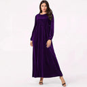 Velvet Maxi Dress with Graceful Draping