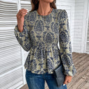 Chic Floral Puff Sleeve Blouse for Women