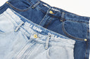 Vintage High-Waisted Straight Leg Women's Jeans with Pocket Design