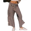 Chic Women's Striped Wide-Leg Trousers