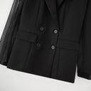 Chic Transparent Sleeve Blazer for Women