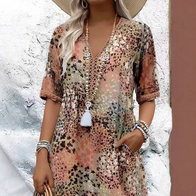 Chic Midi Dress with Pocketed Style
