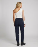 Chic Asymmetrical Bodysuit with Sheer Puff Sleeves