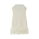 Chic Women's Cocktail Dress with Tulle Hem
