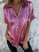 Satin Blouse with Glossy Finish for Women