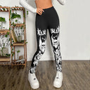 Women's Skull and Floral Print Leggings