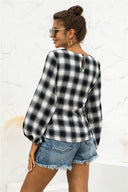Stylish Women's Tie Belt Blouse