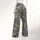 Stylish Women's Camouflage Palazzo Pants with Elastic Waistband