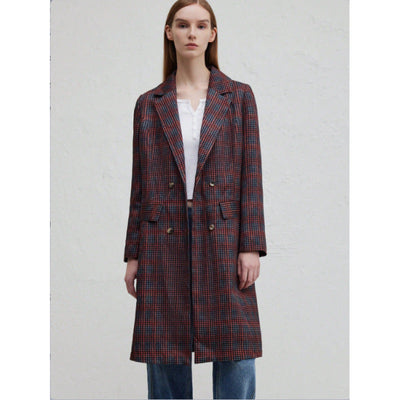 Stylish Women's Check Pattern Blazer