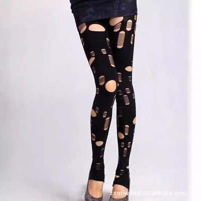 Chic Women's Leggings with Stylish Cut-Outs
