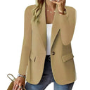 Chic Women's Blazer with Pocket Design