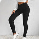Chic Knitted Leggings with Ribbed Texture for Women
