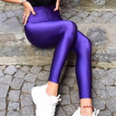 High-Waist Shiny Women's Leggings for Stylish Wear