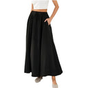 Floral Maxi Skirt with Elastic Waistband for Women